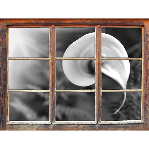 East Urban Home Wandtattoo Wunderschöne weiße Calla Lilie Blüte